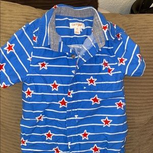 Boys size 3t cat and jack button up